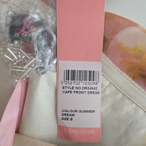 Lipsy London Floral Tube Dress Ruffles Size 4 New - Picture 13 of 15